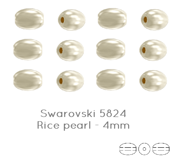 Découvrez nos SWAROVSKI Rice Crystal Pearls 5824