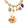 Vente au détail Pendentif fleur perles facettes agate jaune et cuivre doré 10x14mm (1)