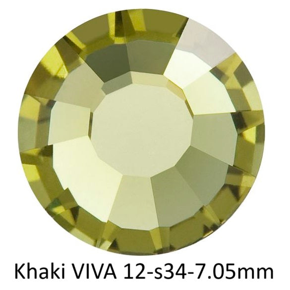 Strass à coller Preciosa Khaki VIVA 12 ss34-7.05mm (12)