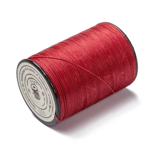 Cordon polyester torsadé ciré Brésilien Rouge brique 0.45mm (1 Bobine)