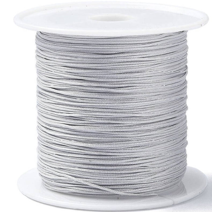 Cordon nylon tressé gris - 0.4mm (5m)