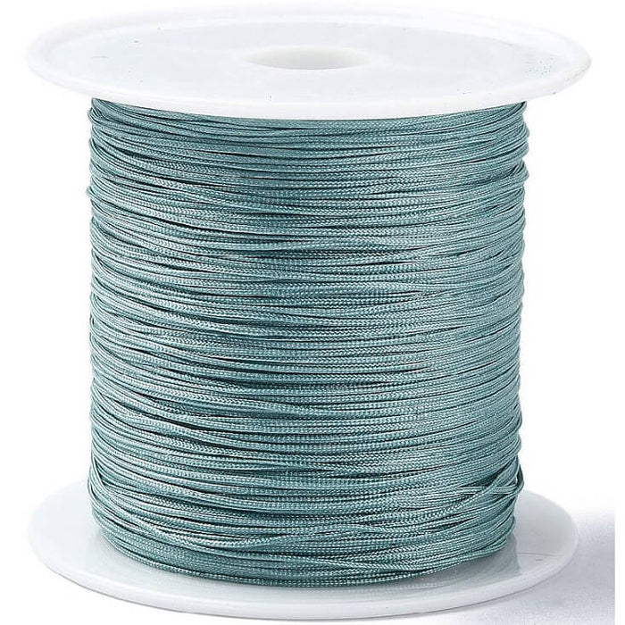 Cordon nylon tressé turquoise - 0.4mm (5m)