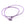 Grossiste en Collier torque en fil de soie et coton couleur violet parme 44cm (1)