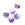 Grossiste en Perle fleur violettes en verre 10x6mm - Trou: 1mm (4)