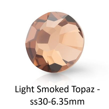 Strass hotfix Preciosa Light Smoked Topaz - ss30-6.35mm (12)