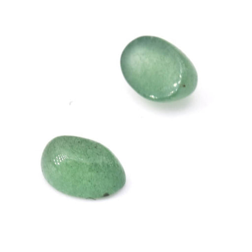 Cabochon ovale en aventurine verte naturelle 6x4mm (2)