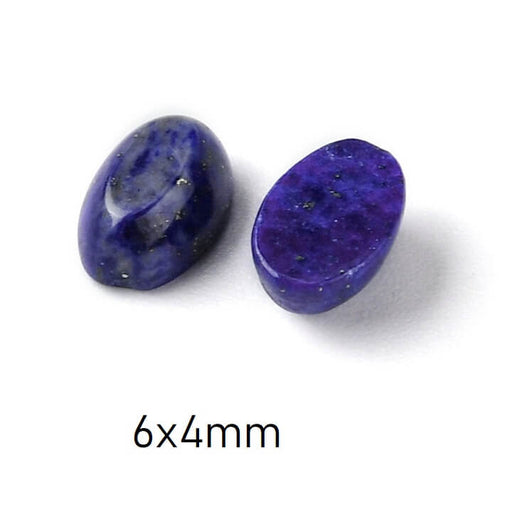 Achat Cabochon ovale en lapis lazuli 6x4mm (2)