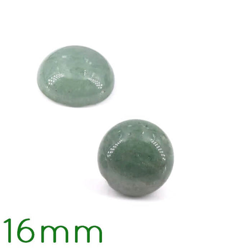 Cabochon rond aventurine verte 16mm (1)