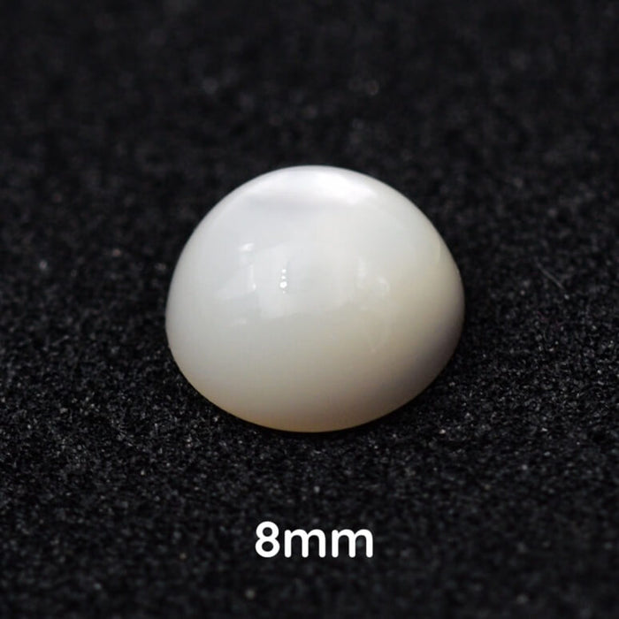 Cabochon rond en nacre coquillage 8mm (1)