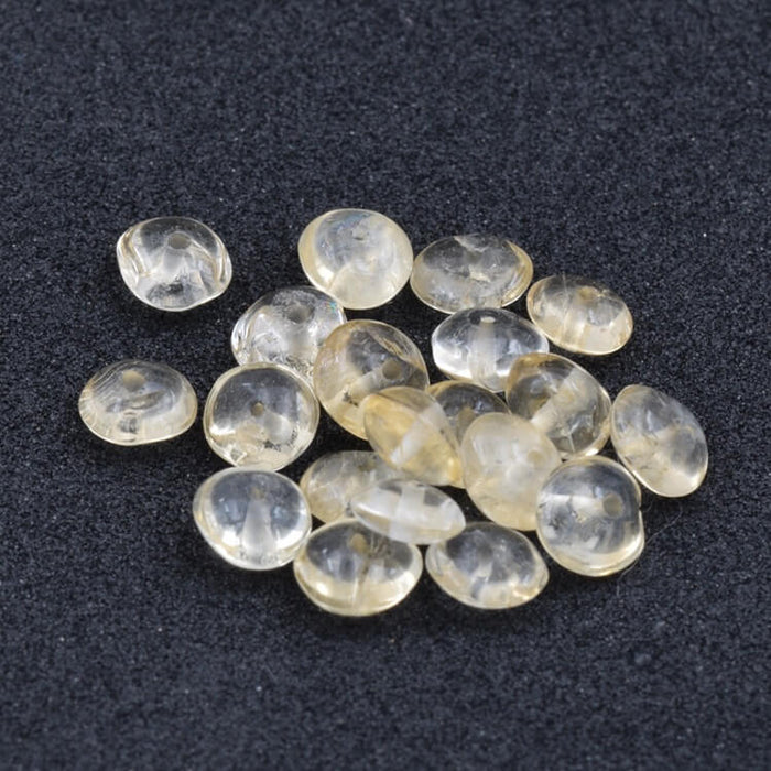 Perle rondelle bicone en Citrine 5-6x3-4mm - Trou: 0.4mm (20)