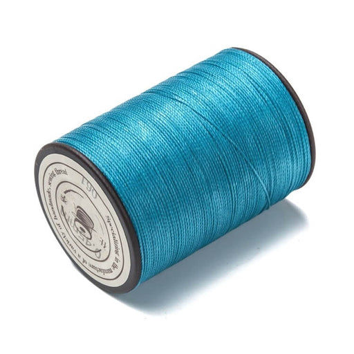 Achat Cordon polyester torsadé ciré Brésilien Bleu canard 0.45mm (1 Bobine)