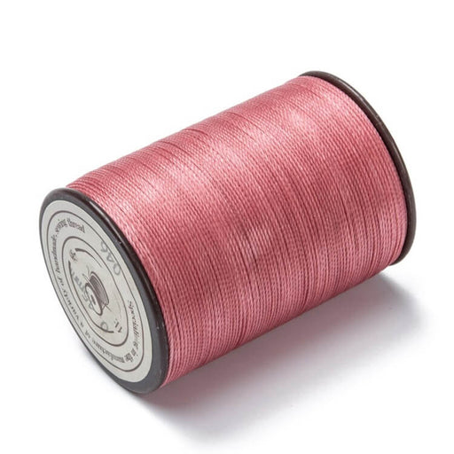 Cordon polyester torsadé ciré Brésilien vieux Rose 0.45mm (1 Bobine)