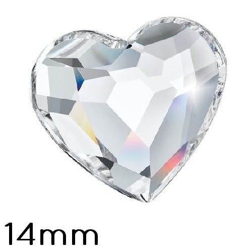 Cristal en forme de coeur à coudre en cristal de 8 mm