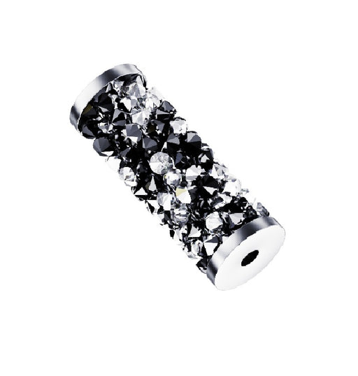 Swarovski 5950 Fine rocks tube crystal-jet 15 mm Acier (1)