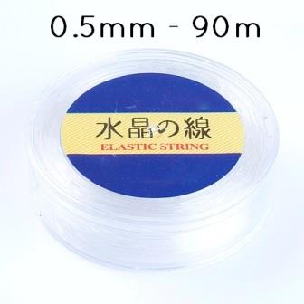 Fil Élastique Transparent Pour Bracelet Resistant 0.5Mm Ficelle