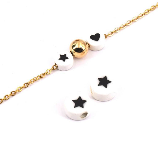 Lot de 5 Bracelets Femme | Perles Arbre Pompon cœur Chaîne